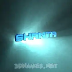 shanta in Light Shine style - 3D name wallpaper