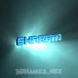 sharath in Light Shine style - 3D name wallpaper