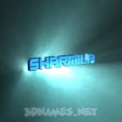 sharmila in Light Shine style - 3D name wallpaper