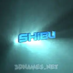 shibu in Light Shine style - 3D name wallpaper