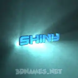 shiny in Light Shine style - 3D name wallpaper