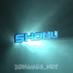 shonu in Light Shine style - 3D name wallpaper