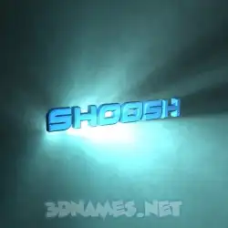 shoosh in Light Shine style - 3D name wallpaper