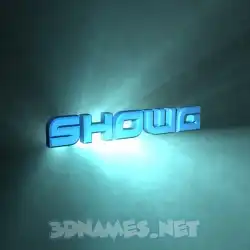 showg in Light Shine style - 3D name wallpaper
