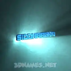 siddhardha in Light Shine style - 3D name wallpaper