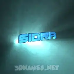 sidra in Light Shine style - 3D name wallpaper