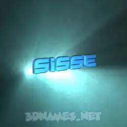 sisse in Light Shine style - 3D name wallpaper
