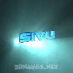sivu in Light Shine style - 3D name wallpaper