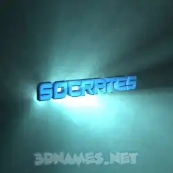 socrates in Light Shine style - 3D name wallpaper