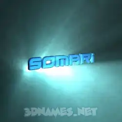 somari in Light Shine style - 3D name wallpaper