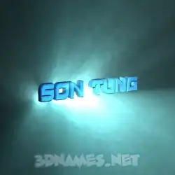 son tung in Light Shine style - 3D name wallpaper