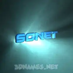 sonet in Light Shine style - 3D name wallpaper