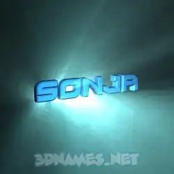 sonja in Light Shine style - 3D name wallpaper