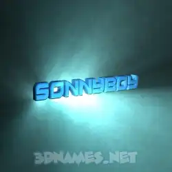 sonnyboy in Light Shine style - 3D name wallpaper