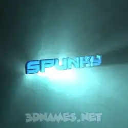 spunky in Light Shine style - 3D name wallpaper