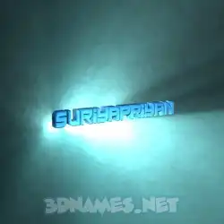 suriyapriyan in Light Shine style - 3D name wallpaper