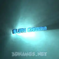 suru chandru in Light Shine style - 3D name wallpaper
