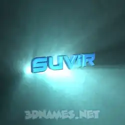 suvir in Light Shine style - 3D name wallpaper