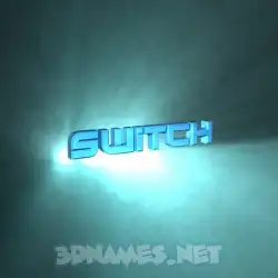 switch in Light Shine style - 3D name wallpaper