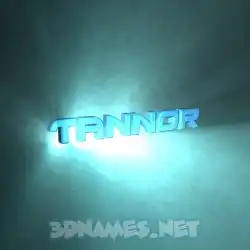 tannor in Light Shine style - 3D name wallpaper