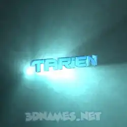 tarien in Light Shine style - 3D name wallpaper