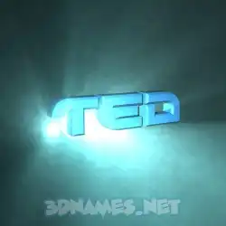 ted in Light Shine style - 3D name wallpaper