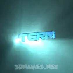 terri in Light Shine style - 3D name wallpaper