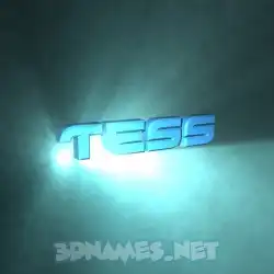 tess in Light Shine style - 3D name wallpaper
