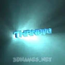 thanhvu in Light Shine style - 3D name wallpaper