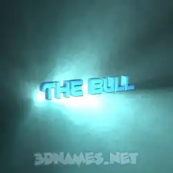 the bull in Light Shine style - 3D name wallpaper
