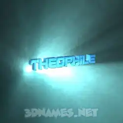 theophile in Light Shine style - 3D name wallpaper