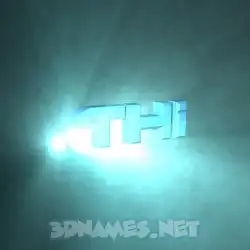 thi in Light Shine style - 3D name wallpaper