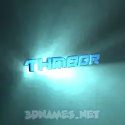 thmoor in Light Shine style - 3D name wallpaper
