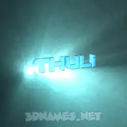 thuli in Light Shine style - 3D name wallpaper