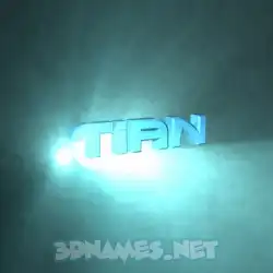 tian in Light Shine style - 3D name wallpaper