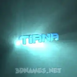 tiana in Light Shine style - 3D name wallpaper