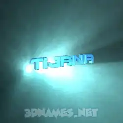 tijana in Light Shine style - 3D name wallpaper