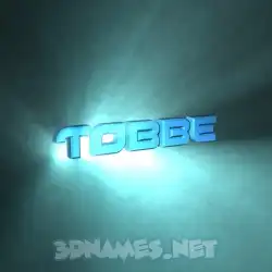 tobbe in Light Shine style - 3D name wallpaper