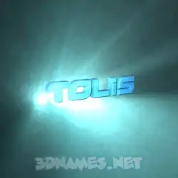 tolis in Light Shine style - 3D name wallpaper