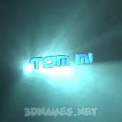 tom mi in Light Shine style - 3D name wallpaper