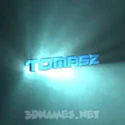 tomasz in Light Shine style - 3D name wallpaper