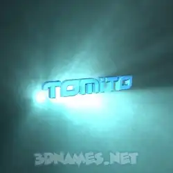 tomito in Light Shine style - 3D name wallpaper
