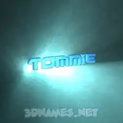 tommie in Light Shine style - 3D name wallpaper