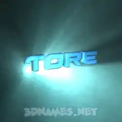 tore in Light Shine style - 3D name wallpaper
