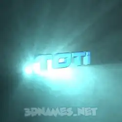 toti in Light Shine style - 3D name wallpaper