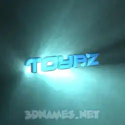 toyaz in Light Shine style - 3D name wallpaper