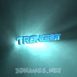 trongdat in Light Shine style - 3D name wallpaper