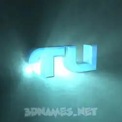 tu in Light Shine style - 3D name wallpaper