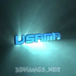 usama in Light Shine style - 3D name wallpaper