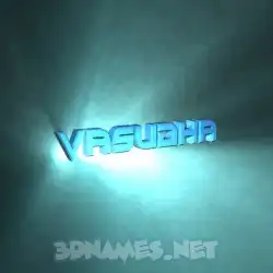 vasudha in Light Shine style - 3D name wallpaper